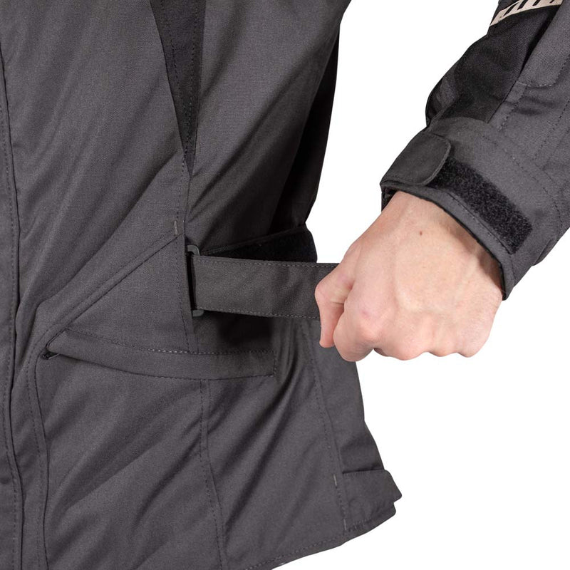 Rusty Stitches Luke Motorcycle Jacket Dark Grey Black AA Waterproof All Season With Protection