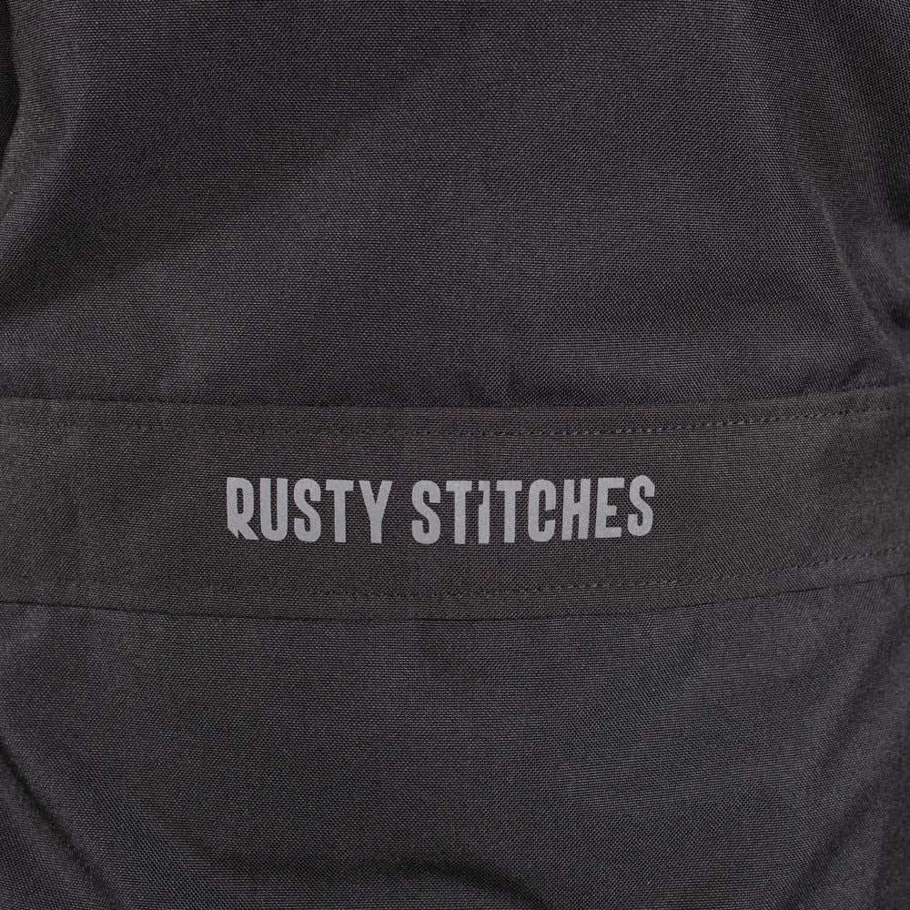 Rusty Stitches Luke Motorcycle Jacket Black Yellow Fluo Waterproof AA All Season With Protection
