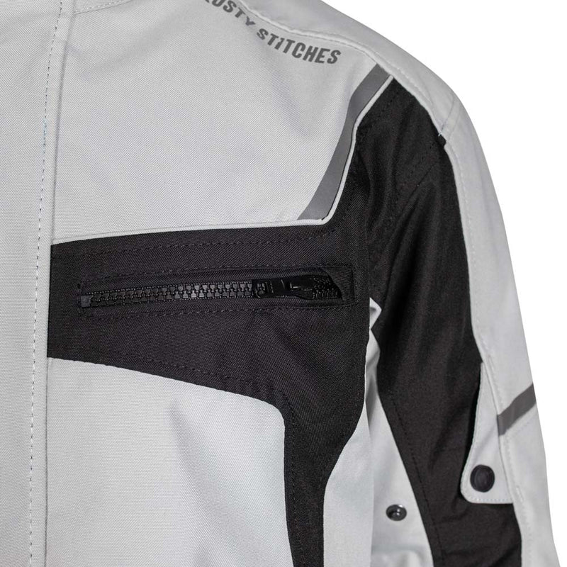 Rusty Stitches Luke Motorcycle Jacket Anthracite Black Waterproof AA All Season With Protection