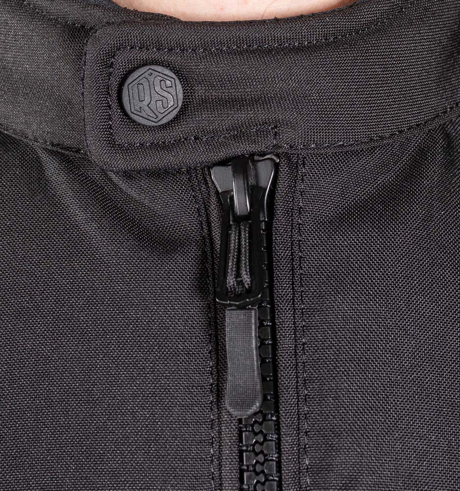 Rusty Stitches Mike Motorcycle Jacket Black Summer AA With Protection and Ventilation
