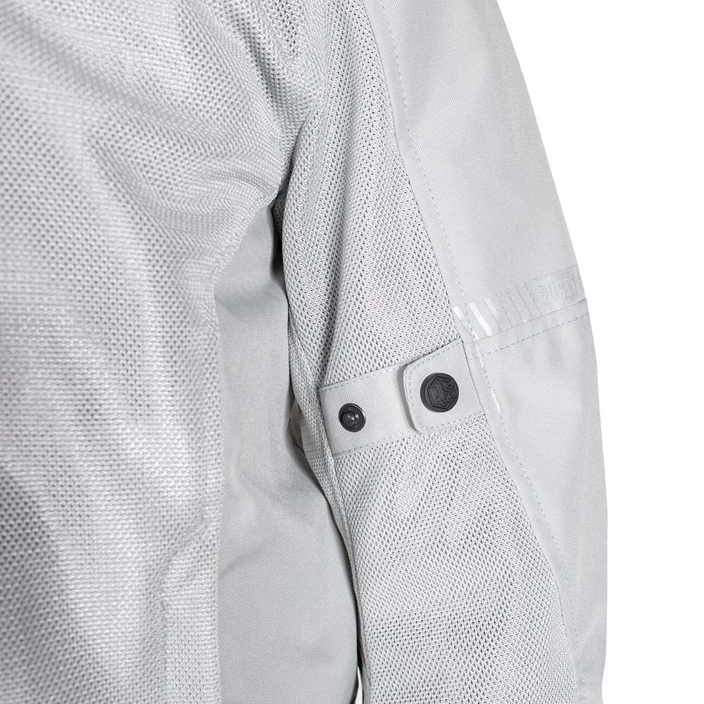 Rusty Stitches Mike Motorcycle Jacket Light Grey Summer Mesh AA Ventilated With Protection