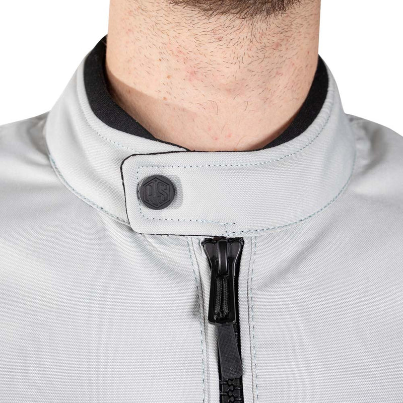 Rusty Stitches Mike Motorcycle Jacket Light Grey Summer Mesh AA Ventilated With Protection