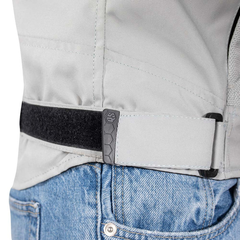Rusty Stitches Mike Motorcycle Jacket Light Grey Summer Mesh AA Ventilated With Protection