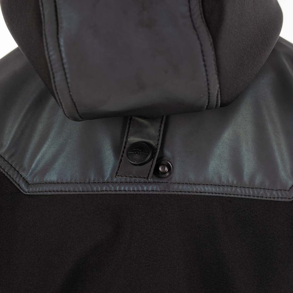 Rusty Stitches Ann Motorcycle Jacket Reflective Softshell AA Protection Black Oil Reflection