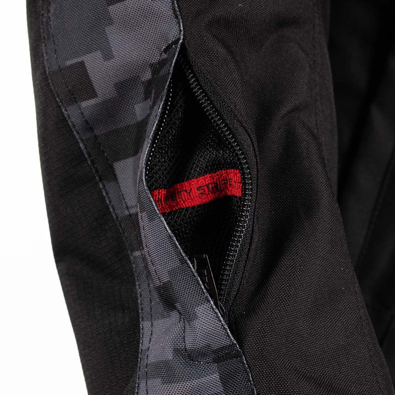 Rusty Stitches Ashley Motorcycle Jacket Waterproof AA Protection Black Pixel Red