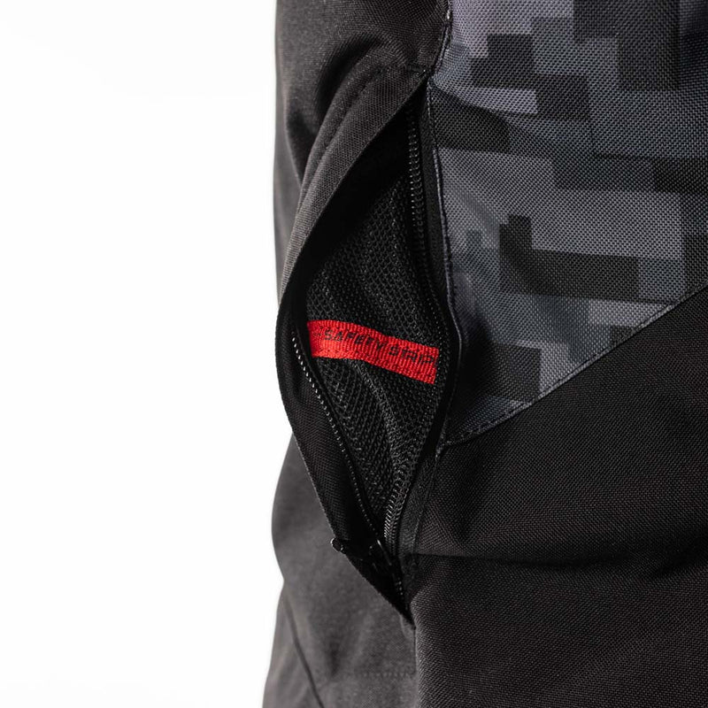 Rusty Stitches Ashley Motorcycle Jacket Waterproof AA Protection Black Pixel Red