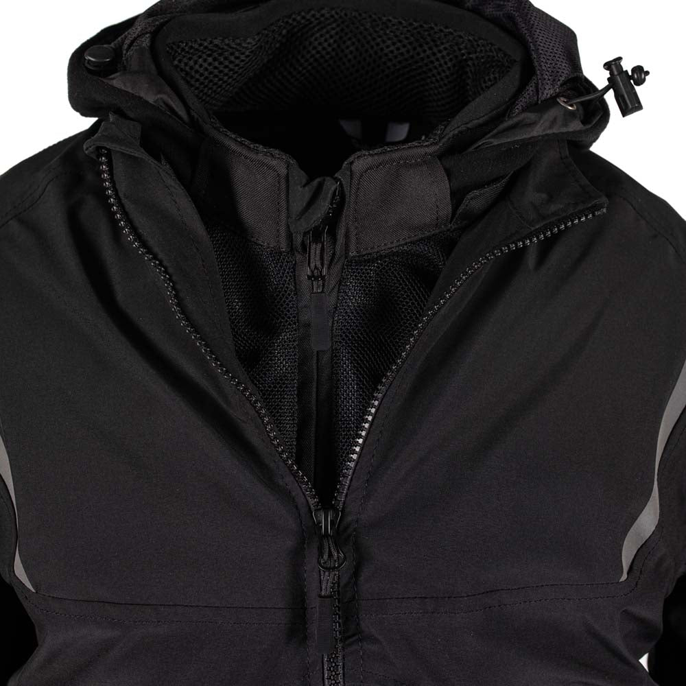 Rusty Stitches Carlo Motorcycle Jacket Mesh Summer with Rain Jacket AA Protection Black