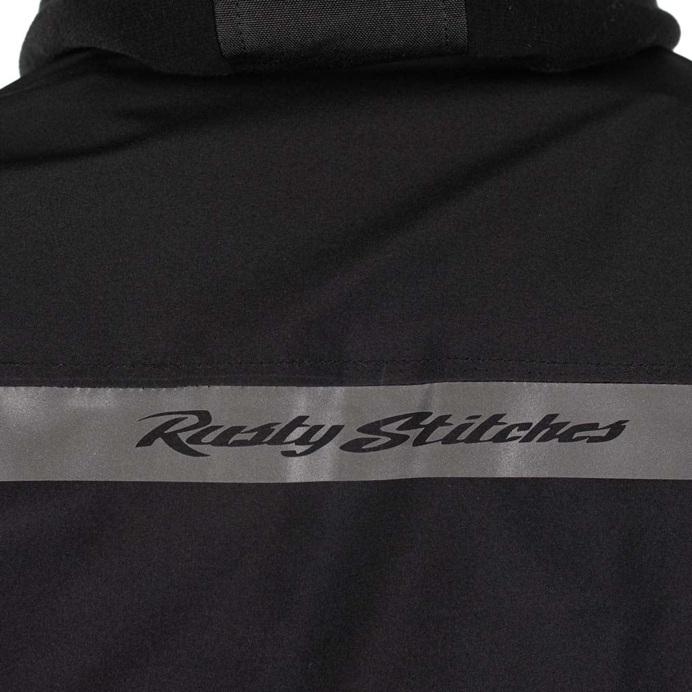 Rusty Stitches Carlo Motorcycle Jacket Mesh Summer with Rain Jacket AA Protection Black