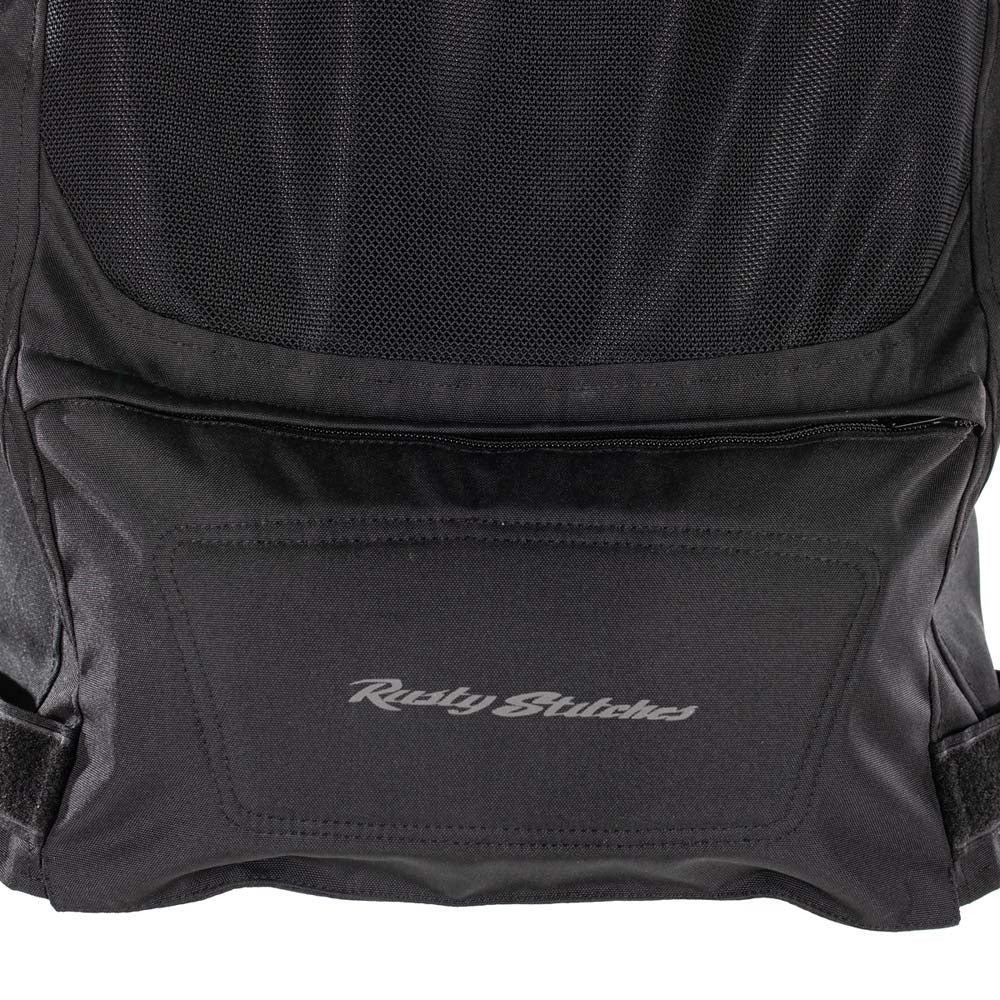 Rusty Stitches Carlo Motorcycle Jacket Mesh Summer with Rain Jacket AA Protection Black