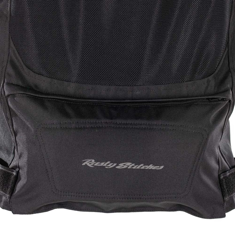 Rusty Stitches Carlo Motorcycle Jacket Mesh Summer with Rain Jacket AA Protection Black
