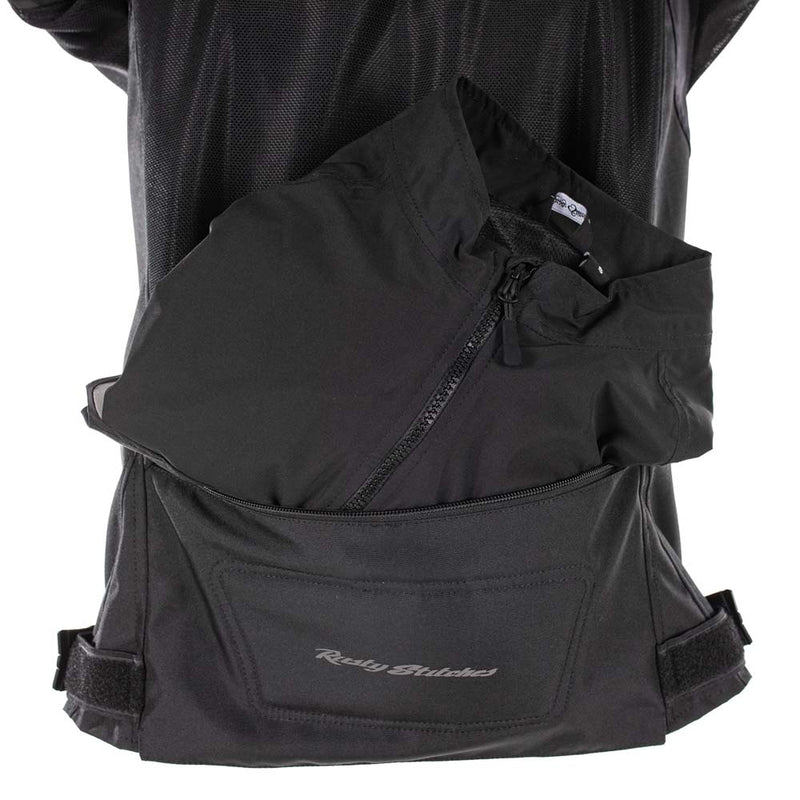 Rusty Stitches Carlo Motorcycle Jacket Mesh Summer with Rain Jacket AA Protection Black