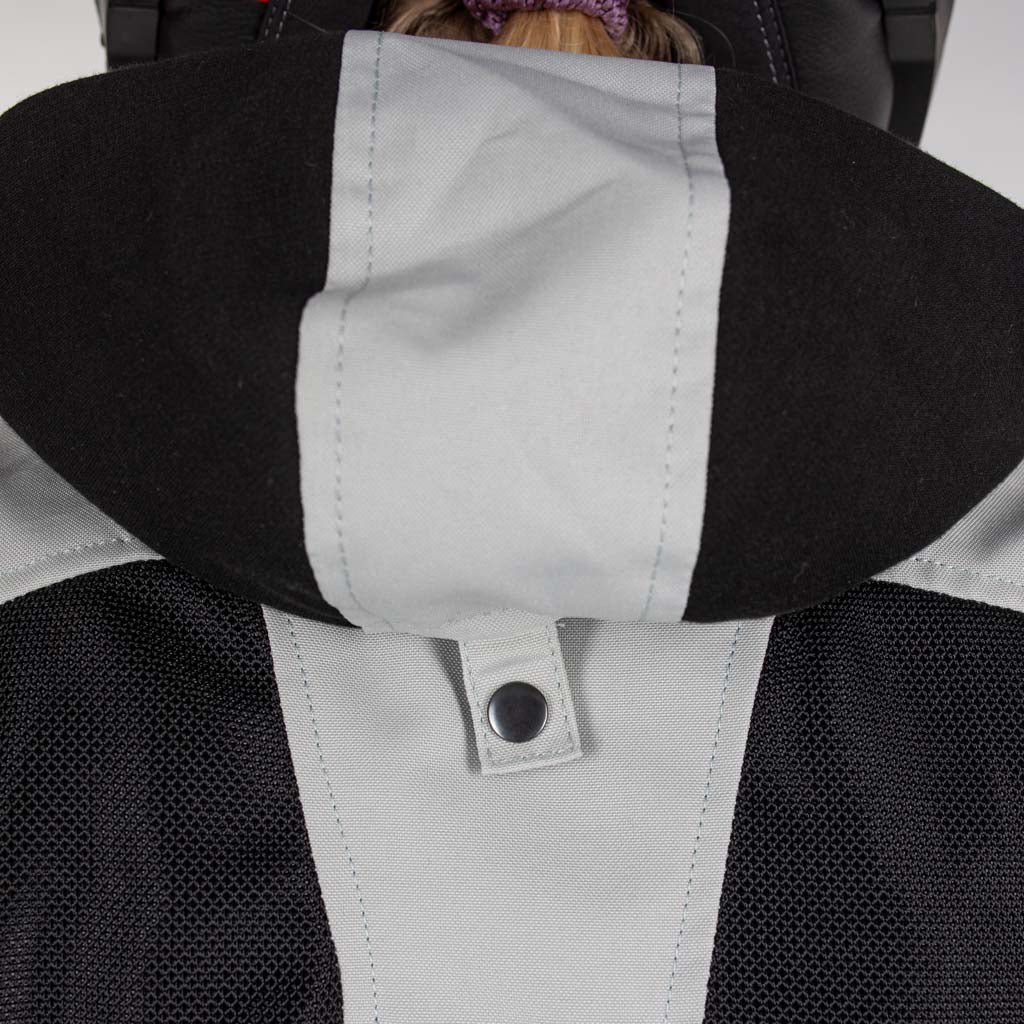 Rusty Stitches Caroline Ladies Motorcycle Jacket Mesh Summer With Rain Jacket AA Protection Light Grey Black