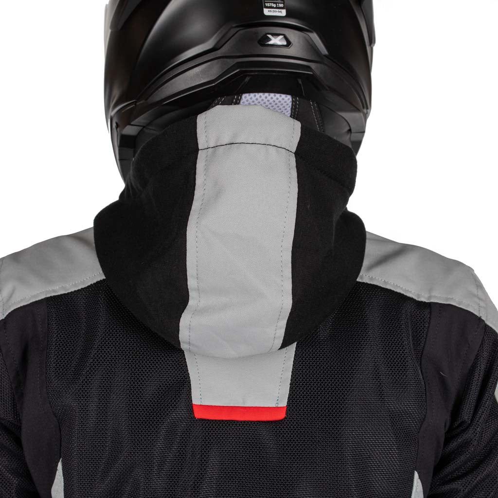 Rusty Stitches Caroline Ladies Motorcycle Jacket Mesh Summer With Rain Jacket AA Protection Light Grey Black