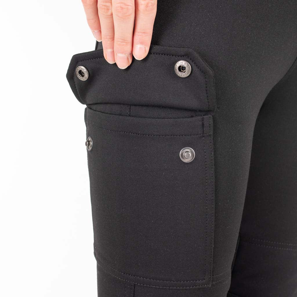 Rusty Stitches Cindy Cargo Ladies Motorcycle Leggings AA Knox Protection Black