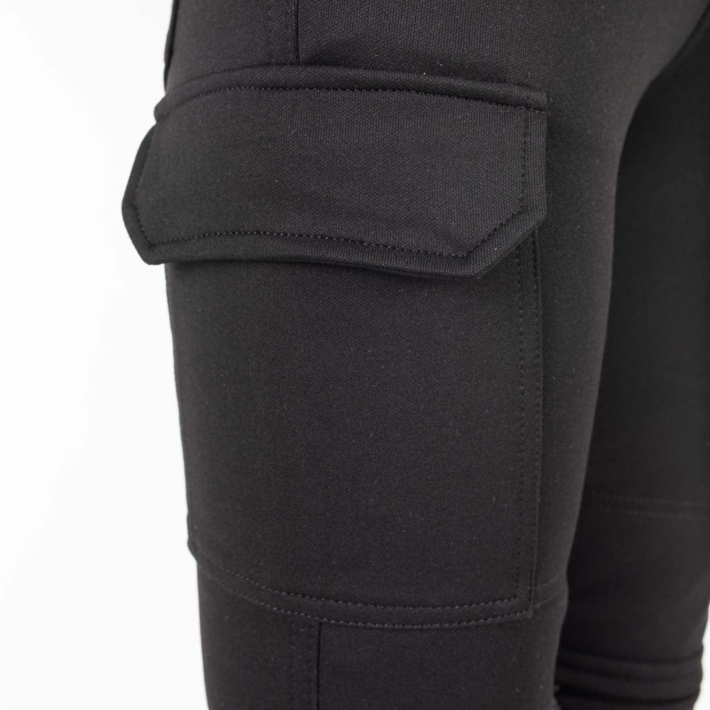 Rusty Stitches Cindy Cargo Ladies Motorcycle Leggings AA Knox Protection Black