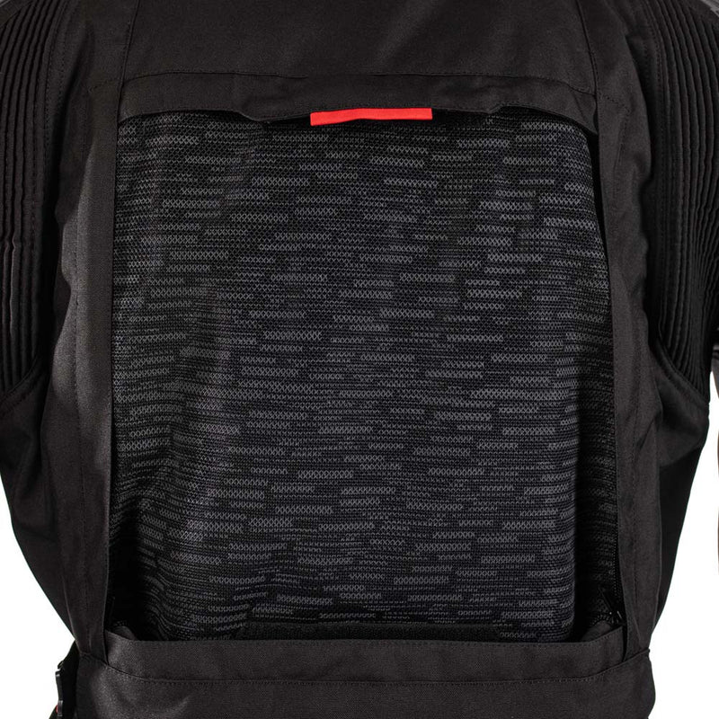 Rusty Stitches Cliff Adventure Motorcycle Jacket Waterproof AA Protection Black Grey Red