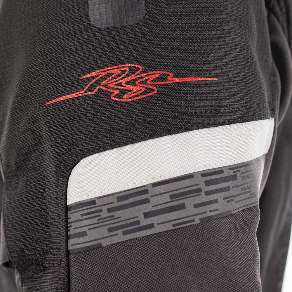 Rusty Stitches Cliff Adventure Motorcycle Jacket Waterproof AA Protection Black Grey Red
