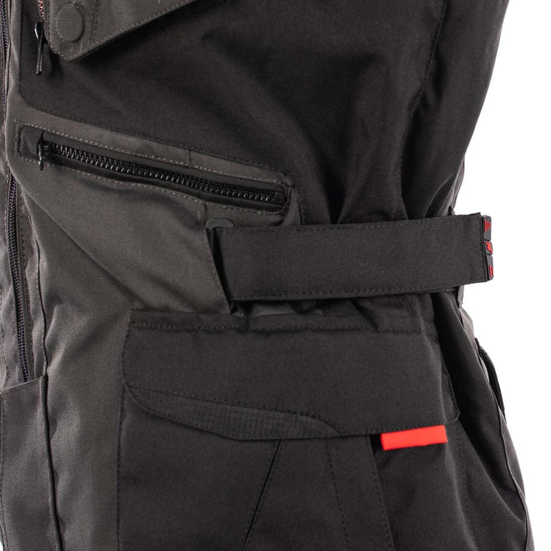 Rusty Stitches Cliff Adventure Motorcycle Jacket Waterproof AA Protection Black Grey Red