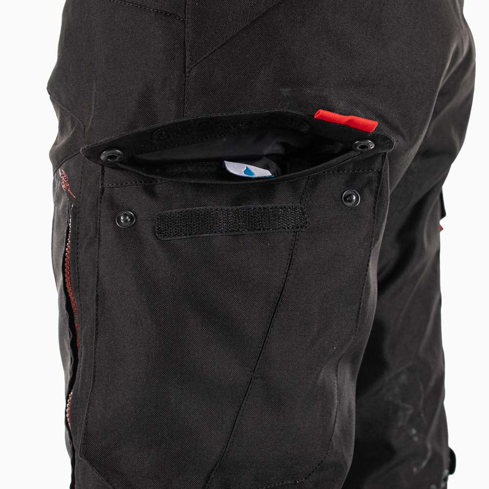Rusty Stitches Cliff Motorcycle Pants AA Waterproof 10K Adventure Black Grey Red