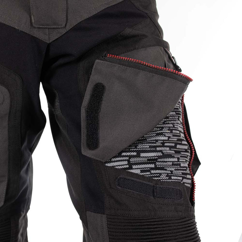 Rusty Stitches Cliff Motorcycle Pants AA Waterproof 10K Adventure Black Grey Red
