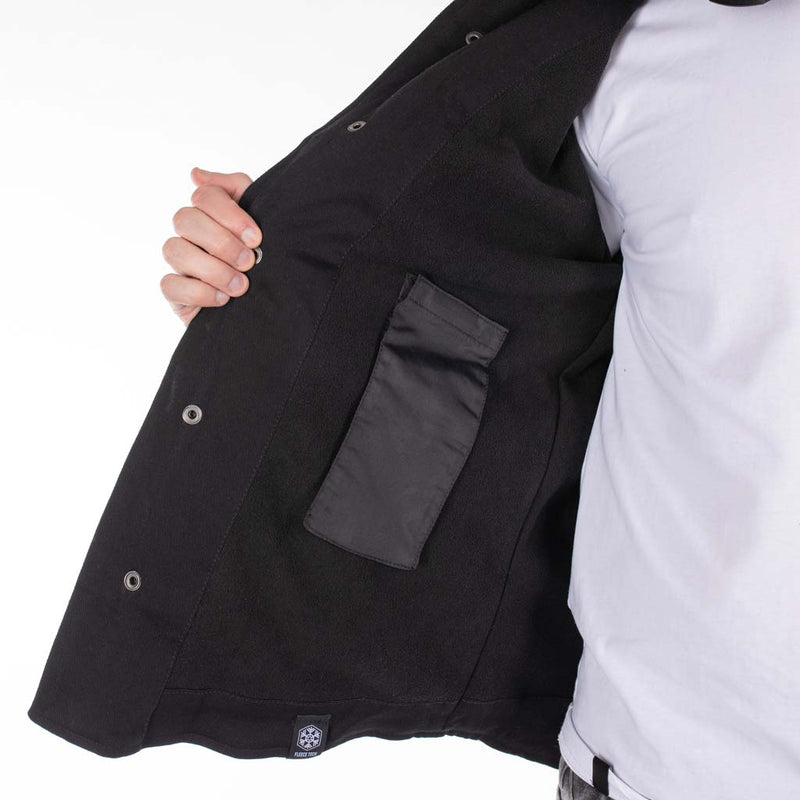 Rusty Stitches Dean Fleece Tech Motorcycle Jacket AA Protection Black Warm