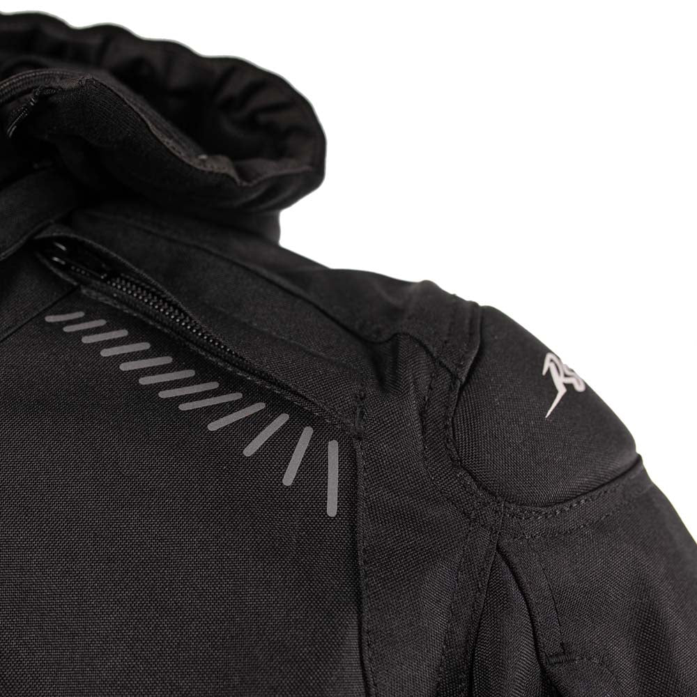 Rusty Stitches Dylan Waterproof Motorcycle Jacket AA Protection Black White