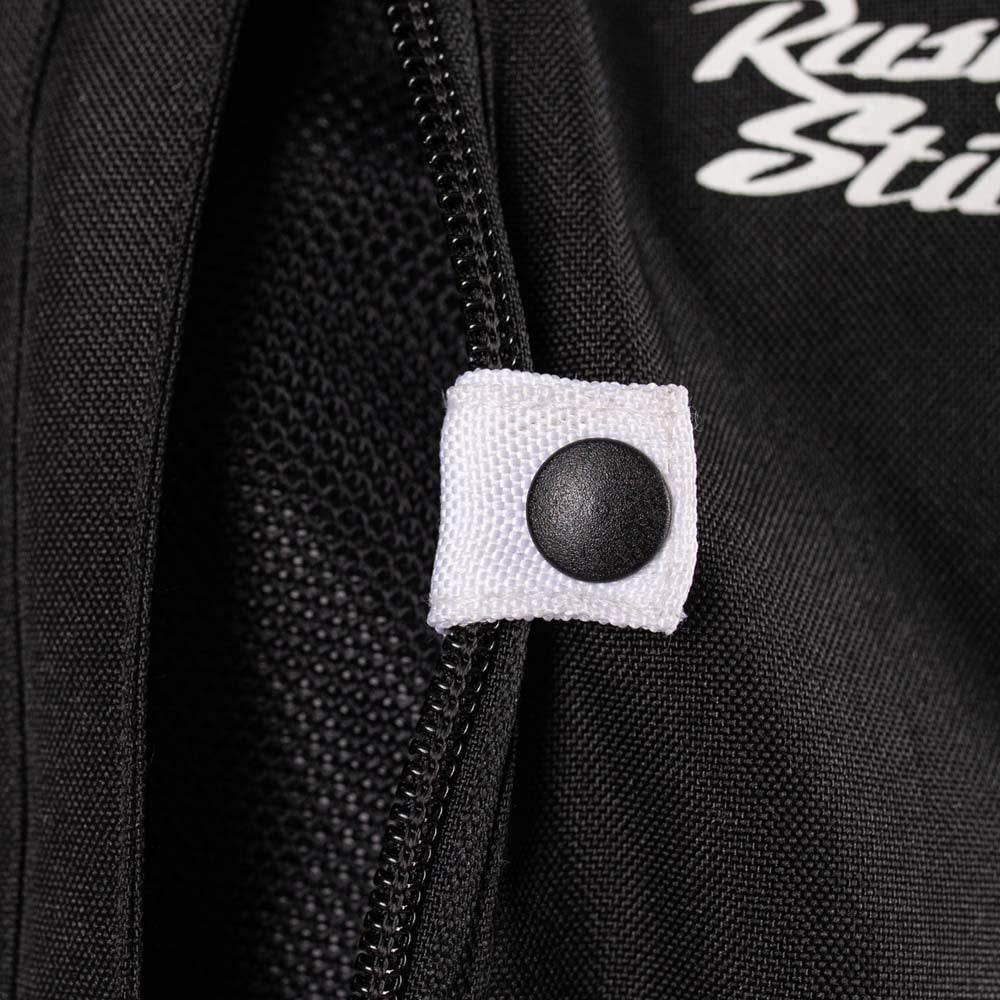 Rusty Stitches Dylan Waterproof Motorcycle Jacket AA Protection Black White