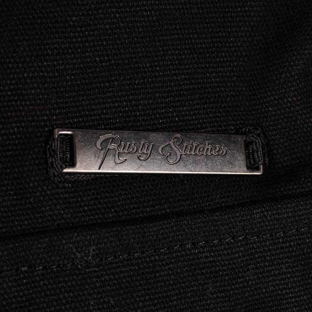Rusty Stitches Glenn Motorcycle Jacket With Hoodie AA Protection Black