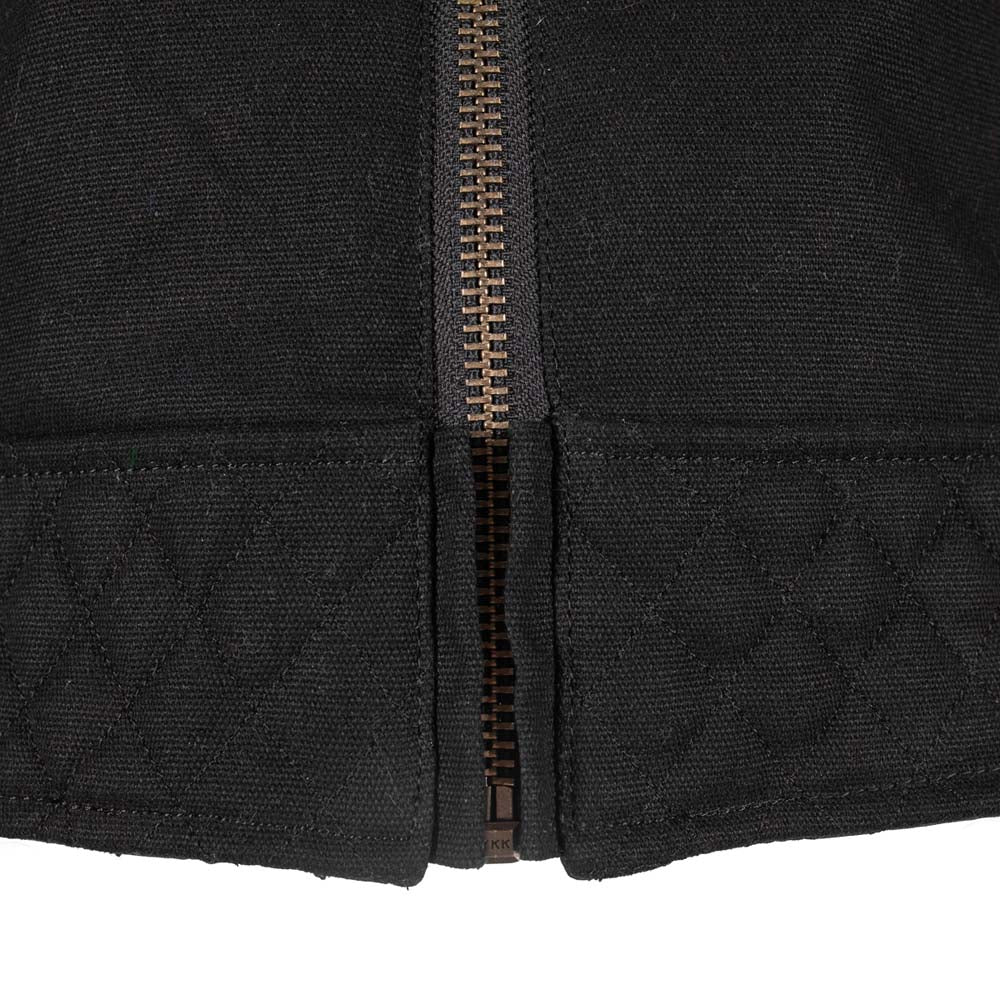 Rusty Stitches Glenn Motorcycle Jacket With Hoodie AA Protection Black