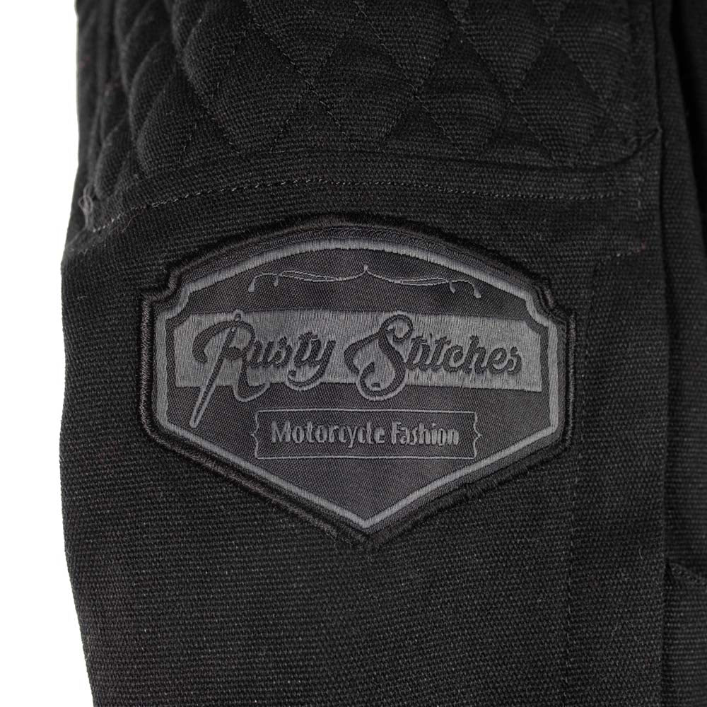 Rusty Stitches Glenn Motorcycle Jacket With Hoodie AA Protection Black