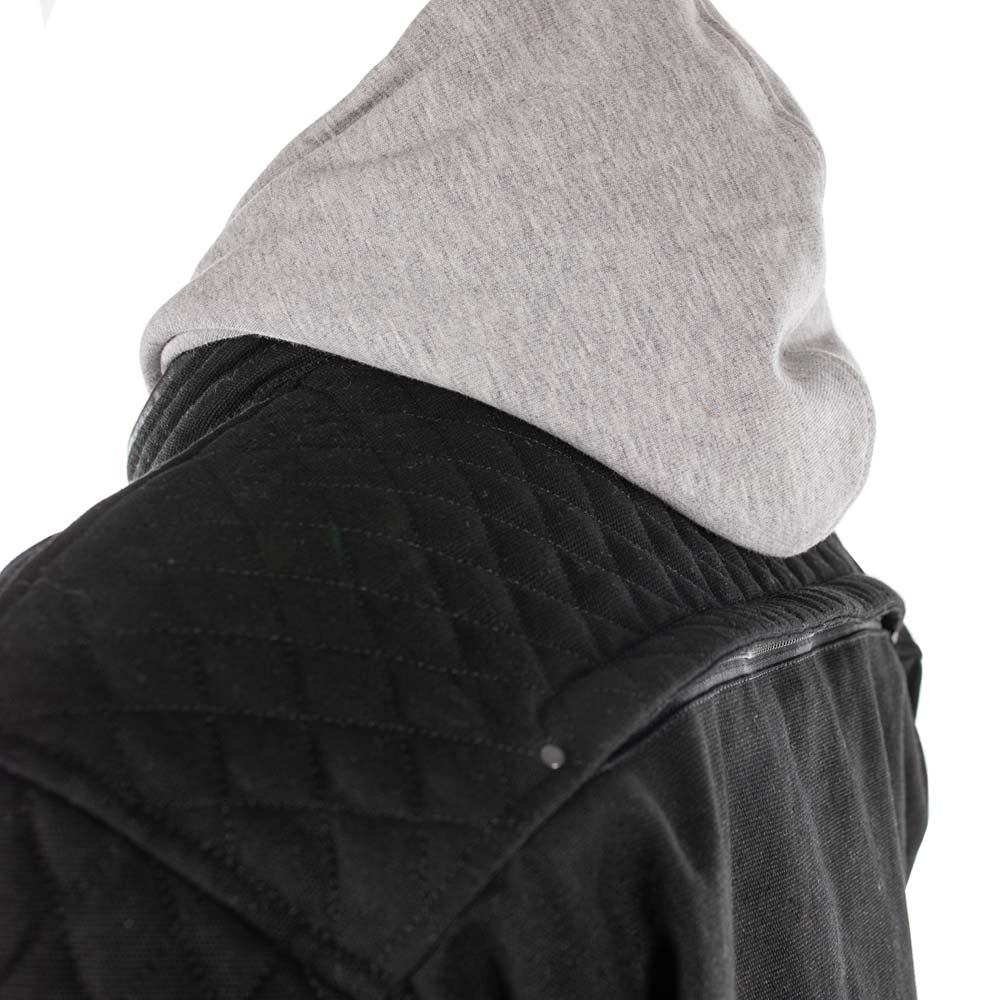 Rusty Stitches Glenn Motorcycle Jacket With Hoodie AA Protection Black