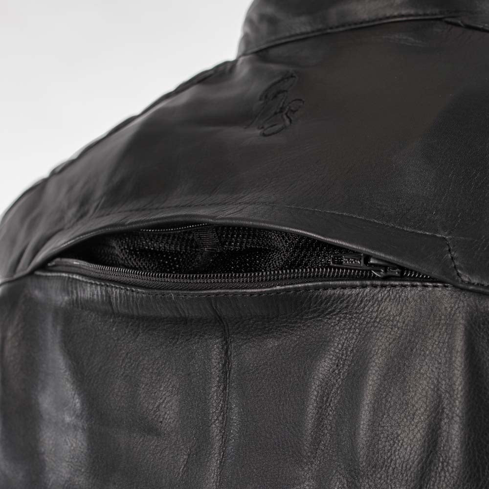 Rusty Stitches Jari V2 Leather Motorcycle Jacket Black AA With Protection
