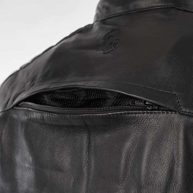 Rusty Stitches Jari V2 Leather Motorcycle Jacket Black AA With Protection