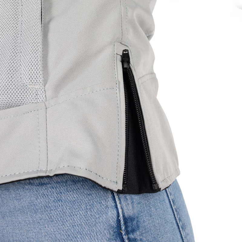 Rusty Stitches Jodi Ladies Motorcycle Jacket AA Mesh Summer Jacket Light Grey