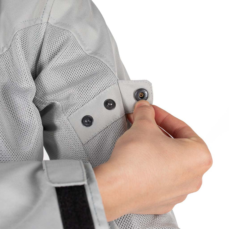 Rusty Stitches Super Jodi Ladies Motorcycle Jacket AA Mesh Summer Jacket Light Gray
