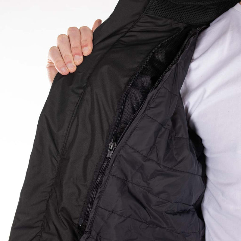 Rusty Stitches Liam Motorcycle Jacket Black Waterproof AA Urban With Protection and Hood