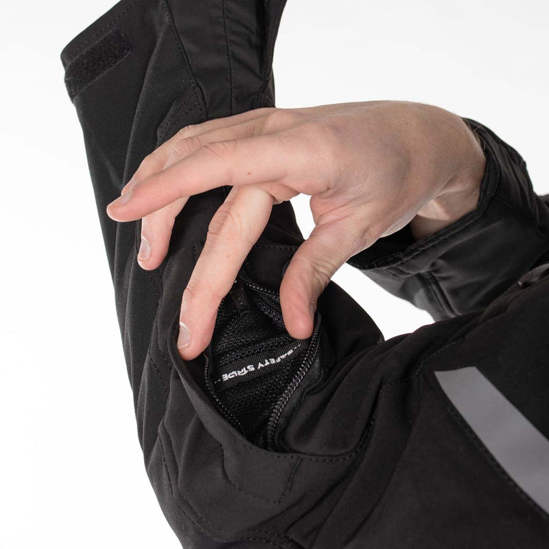 Rusty Stitches Liam Motorcycle Jacket Black Waterproof AA Urban With Protection and Hood