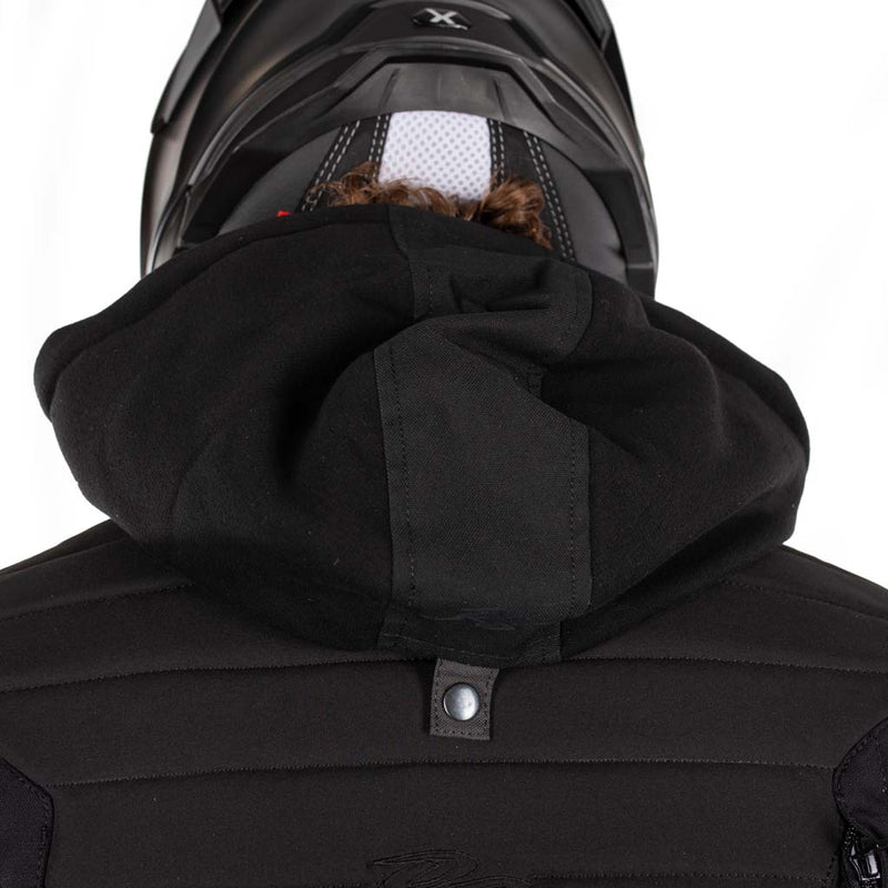 Rusty Stitches Liam Motorcycle Jacket Black Waterproof AA Urban With Protection and Hood