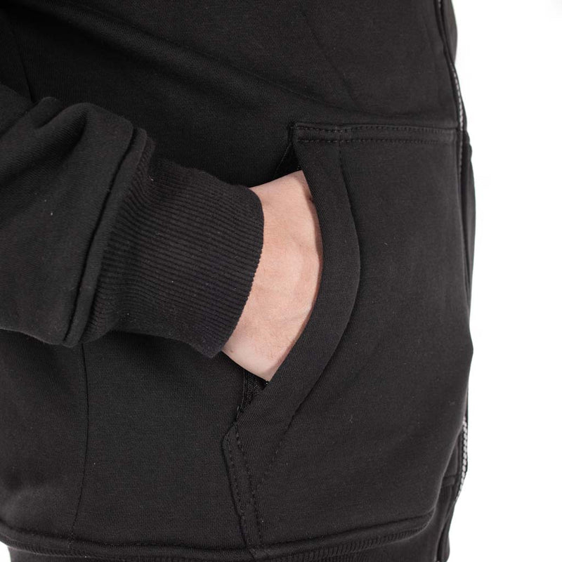 Rusty Stitches Peter Motorcycle Hoodie Black Kevlar AA With Protection