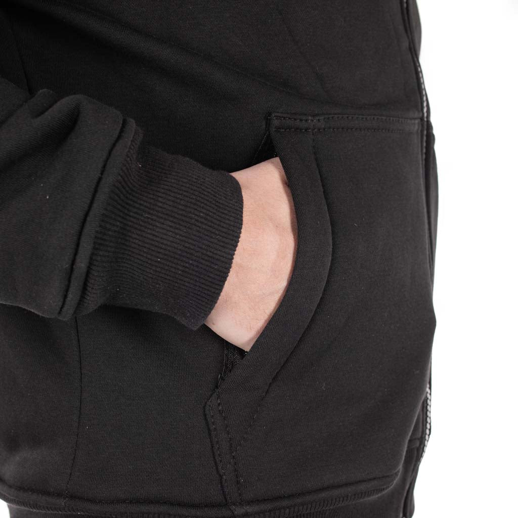 Rusty Stitches Super Peter Motorcycle Hoodie Black Kevlar AA With Protection