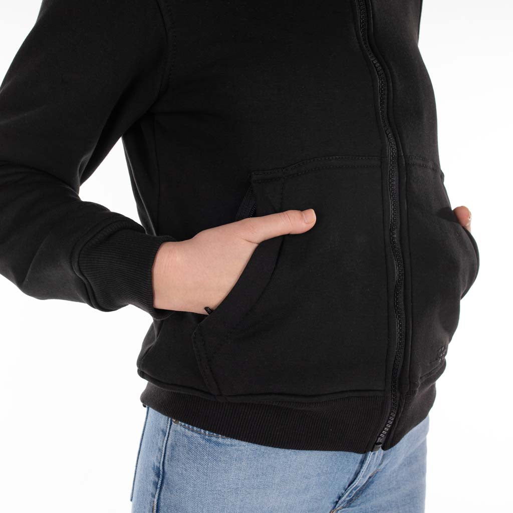 Rusty Stitches Wendy Ladies Motorcycle Hoodie Black Kevlar AA With Protection