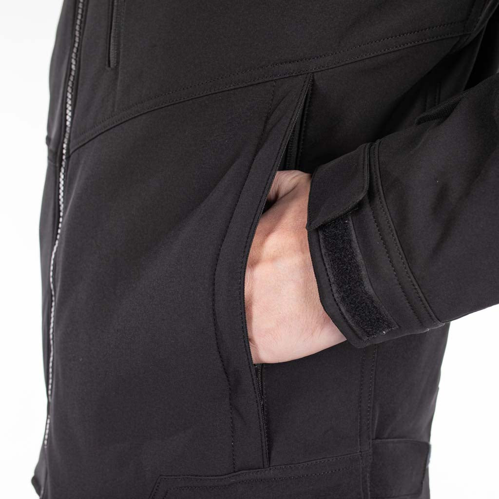 Rusty Stitches William Motorcycle Jacket Black Oil Reflection Reflective Softshell With Protection