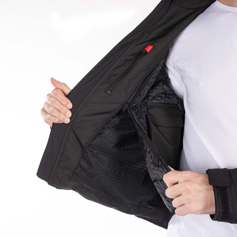 Rusty Stitches William Motorcycle Jacket Black Oil Reflection Reflective Softshell With Protection