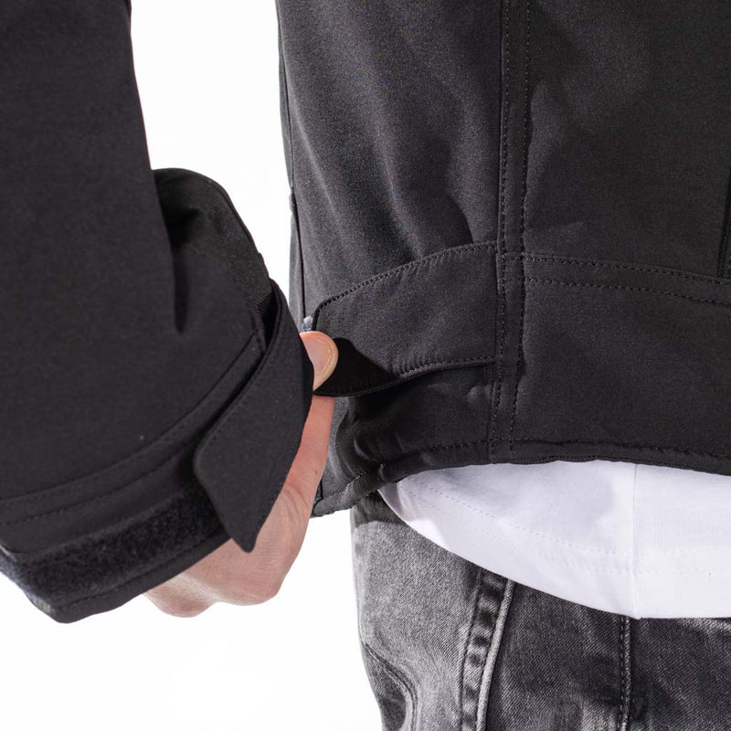 Rusty Stitches William Motorcycle Jacket Black Oil Reflection Reflective Softshell With Protection