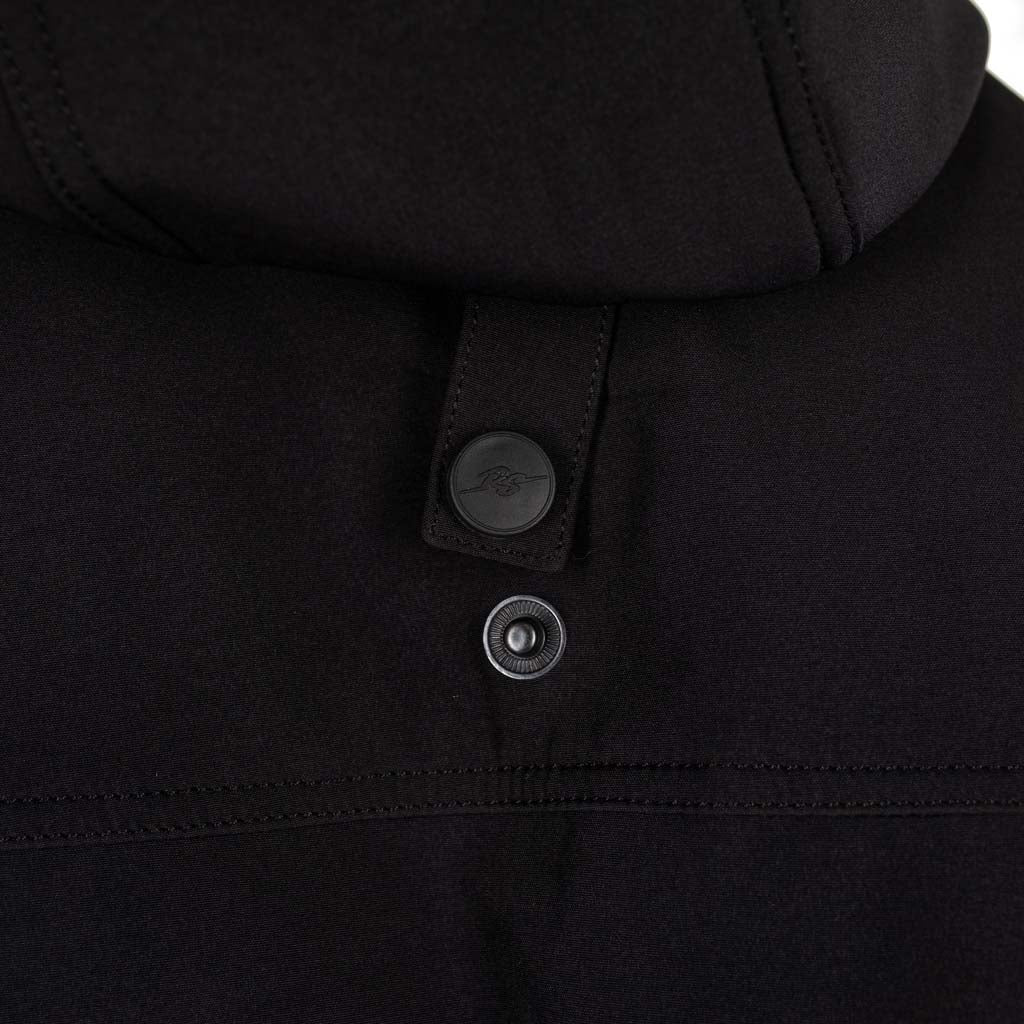 Rusty Stitches William Softshell Motorcycle Jacket Black Reflective With Protection