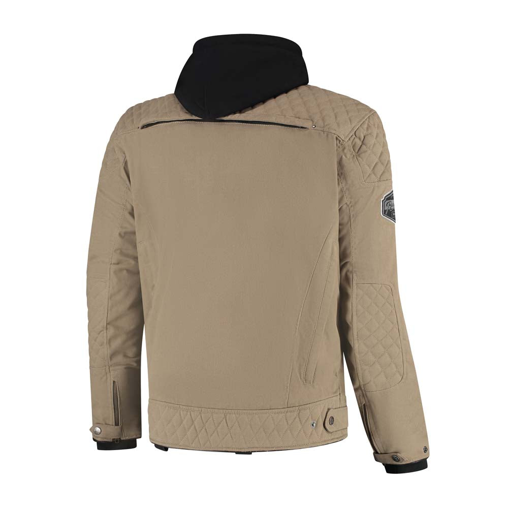 Rusty Stitches Glenn Motorcycle Jacket With Hoodie AA Protection Brown
