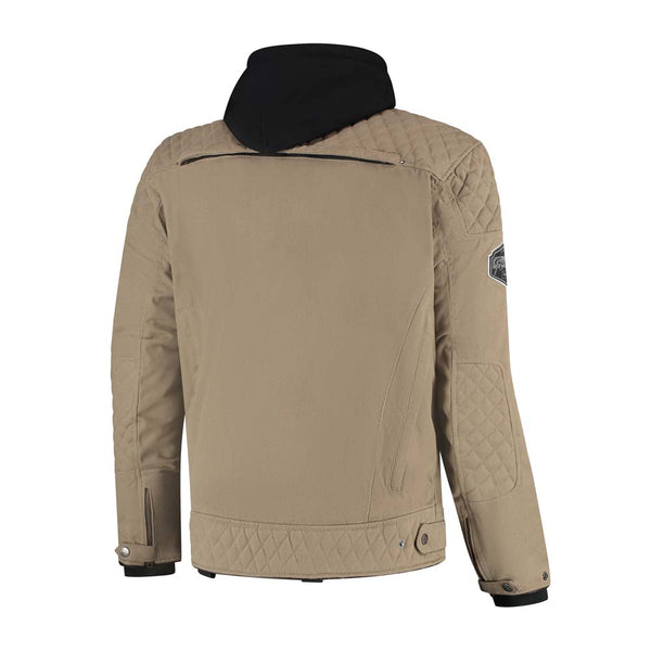 Rusty Stitches Glenn Motorradjacke mit Hoodie AA-Schutz Braun