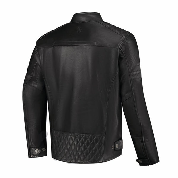 Rusty Stitches Jari V2 Leren Motorjas AA Protectie Zwart