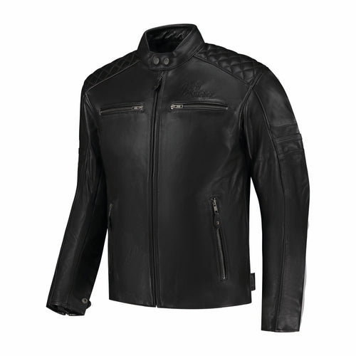 Rusty Stitches Jari V2 Leren Motorjas AA Protectie Zwart