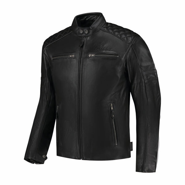 Rusty Stitches Jari V2 Leren Motorjas AA Protectie Zwart